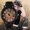 Wristwatches Watch Fashion Wood Grain Dial Casual Leather Quartz Men Watches Luxury Wristwatch Hombre Hour Male Clock