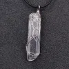 Fil Wrap Blanc Pilier Reiki Guérison Cristal Pendentif Irrégulier Énergie Pierre Quartz Corde Chaîne Colliers Mode Femmes Hommes Bijoux En Gros