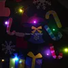 Färgglada Led Strip Glow Party Supplies Felt Träd Dekoration Festival Gåvor Barnleksaker Vägg Hängande jul med 2032