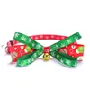 Bowknot Bell Series Boże Narodzenie Zwierzęta Kołnierze Cat Collar Dog Pet Products Plus Size JJF10849