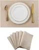3 storlekar sublimering blank bordmatta servett linne fyrkantig placemat DIY värmeöverföring beläggning dinnerware pad