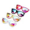 Caleidoscopio Occhiali Rave Festival Party Edm Occhiali da sole Lenti diffratte Lunette De Soleil Femme Lentes9176755