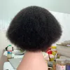 Cabelo Humano Afro Kinky Encaracolado Perucas 150% Densidade 12 polegadas 1B Wigless Perruques de Cheveux Humanas Rqy4328