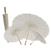 Klasyczne białe papiery bambusowe parasol naolite papierowe parasole DIY Kreatywne puste malarstwo panny młodej ślub Parasol