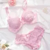 NXY Sexy Zestaw Francuski Super Sexy Bra i Panty Zestaw Cute Lolita Bielizna Plus Size Kobiety Bielizna Intymuje Zimowa Bawełniana Bralette Woman 1127