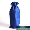 1PC Christmas Linen Jute Drawstring Gift Bags Sacks Wedding Birthday Party Favors Gift Red Wine Bottle Packaging Supply