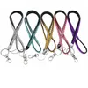 Candy Colors Rhinestone Neck Strap Crystal With metal Clip Multi Color diamond Lanyard for phone ID card free