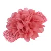 Baby Girls Bandband Big Flowers Enfants Enfants Accessoires Coiffures Larges Elastic Crochet Bands Stretchy Band 4 pouces Fleur de mousseline 6832710