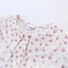 Mudkingdom Girls Vintage Dress with Collar Lace Trim Long Sleeve Floral Print Gilrs Princess Dresses Kids Clothes 210615