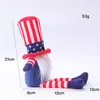 American Independence Day Gnomo Vermelho Azul Handmade Patriotic Dwarf Boneca Kids 4th of Julho Presente Decoração Home F0425