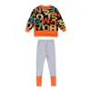 Clothing Sets 2021 Kids Clothes Suit Autumn Fashion Casual Big Children's Letter Sweater+ Leggings Two-piece Set