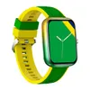 P8 Smart Watches Sports wielofunkcyjne tętno Hodometr Wodoodporne pełnoekranowy silikonowy pasek zielony męski Watch3310738