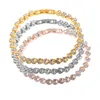 Bracelete de cristal romano europeu e americano, zircão feminino novo pulseira estilo, pulseira com diamante, jóias de moda cheia de diamante