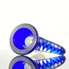 JEMQ arc-en-ciel diapositives 14mm narguilés mâle importation couleur fait coloré décoratif verre artisanat bol pour eau bangs fumer bols