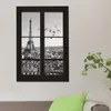 Wall Stickers Decals 3D Window Eiffel Tower Paris City Removable Art Decor Kids Child Room Mural