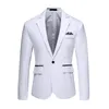 Men's Suits Blazer Masculino Fashion Formal Business Men Suit Coat Wedding Dress Mens Solid Color Jackets Tops Clothing & Blazers