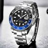 2021 New Lige Gmt Watch Men Automatic Watch Ceramic Bezel Waterproof Sport Mechanical Wristwatch Sapphire Glass 316l Steel Clock Q0524