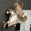 Sandali in pelle tacchi altissimi designer open toe moda estiva piattaforma impermeabile scarpe da sposa da ufficio ruvido temperamento bocca di pesce ABITO DA FATA Roma
