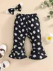 Pantalon évasé à imprimé floral pour bébé avec bandeau SHE