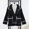 Inverno Caldo Giacca Cardigan Donna Capispalla Allentata Spessa All-Fiammifero Cappotto Lavorato A Maglia Doppio Petto Harajuku Donna 211014