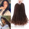 2021 1PCS Goddess Locs Crochet Dreadlocks Hair Extensions Kanekalon Jumbo Dreads Hairstyle Ombre Curly Fauxlocs Crochet Braids 1B1488785