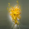 Yellow Wall Lampa Decor Sconce Luksusowy Ręcznie Dmuchane Szklane Ścianie Światła Z Clekarów LED 12 o 28 cali
