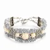 Turkusowy Zroszony Drut Loop Light Diamond Bransoletka Retro Moda Kobieta Accsori