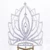 H￥rkl￤mmor Barrettes Luxury och Elegant Women's Rhinestone Crown Charming Bride Exquisite Crystal Wedding Headbonad Accessories grossist