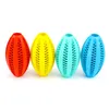 Bite Resistant Rugby Rubber Dog Chew Ball Dog Toys Training Toys Toothbrush Chews Toy Food Balls Pet Productclean tooth Nontoxic