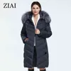 ZIAI Womens Winter Down Jacket Plus Size Coats Long Loose Fur Collar Female parkas fashion factory quality in stock FR-2160 211120