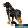 Dog Collars Leidingen Chain Leash Heavy Duty 18k Gold 15mm harnas arbeidsbesparende lente met lederen handvat voor middelgrote grote honden