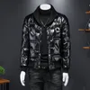handsome plus size casual mens suit collar down jacket winter 2022 trend short shiny lapels lightweight top