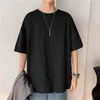 Svart Vit Loose Oversized Summer T Shirt Mäns Rock Skateboard Hip Hop T-shirt Kortärmad Streetwear Tops Tees Tshirt 210706