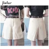 Jielur Shorts All-Match 4 Solid Färg Sashes Casual Kvinnor A-Line High Waist Slim Short Femme Chic S-XXL Ladies Bottom 210607