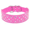 Collari per cani in pelle per cani di grossa taglia Sparkly Crystal Diamonds Pet da medio a grande rosa Y200515