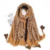 Fashion Women Cotton Scarf Fish Scales Tassel Beach Hijab Shawls and Wraps Female Foulards Echarpes 180*90Cm