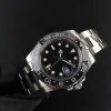 Com caixa original Novo estilo Mens Red Blue Bezel Relógio automático Calendário dos homens Full Steel Gmt Batman Relógios Men Sapphire 116719 Business Dive Relógios de pulso