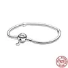 925 Sterling Silver Love Chain Buckle Snake Shape Fit Original 3mm Bracelet&Bangle Making Fashion DIY Jewelry For Women