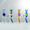 Mais novo de vidro inimigo bongs bongs forma bongo reto perc equipamento fumo tubo de fumaça 14mm articulação fumar tubulações n furos perc laço copo com tigela