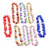 50/100 pcs Hawaiian Leis Garland Flor Artificial Colar de Aniversário Nupcial Partido de Verão Havaí Beach Decoração Suprimentos 211104