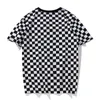 IUURANUS Fashion Plaid T Shirts New Men Women Streetwear Casual Top Tees T-Shirts Summer Cotton Black White Plaid T Shirt T200516