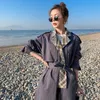 Frauen Trench Coats Windbreaker Langplaidstitching Frühling Herbst Mantel Loose Casual Ladies Cloak Design Sinn klassische Modejacke Femal