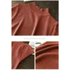 Half Turtleneck Summer Short Sleeve Korean Style Sweater Knitted Pullover Women Sweaters Basic Thin Tops Pull Femme Jumper 2020 X0721