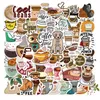 50 PCS Mixed Cartoon café Graffiti skate Stickers For Car Laptop Geladeira Capacete Pad Bicycle Bike Motorcycle PS4 book Guitar Pvc Decal