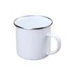 12oz 승화 에나멜 머그잔 열 전달 enamelled 핸들 350ml 빈 흰색 승화 커피 머그잔 마시는 컵 SN4359