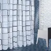 バスルームのシャワーカーテン防水バスカーテンPevaモダンな幾何学的格子縞のパターン農家の装飾半透明210609