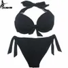 EONAR Bikini sólido trajes de baño mujeres Push Up Set corte brasileño/clásico inferior trajes de baño Sexy de talla grande traje de baño 210630