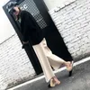 Breite Beinhosen Herbst und Winter Koreanische Frauen Knöchellange Hosen Hohe Taille Gerade Hosen Weibliche Taschenhosen 6990 50 210528