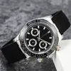 新しいモントレデラックス u1 工場品質クォーツ時計メンズ腕時計用カラフルな時計ラバーストラップスポーツ VK クロノグラフ防水腕時計
