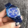 24% DI SCONTO orologio Orologio da donna, stile lettere grandi, cinturino in acciaio, metallo, quarzo, con orologio completo di lusso 6990